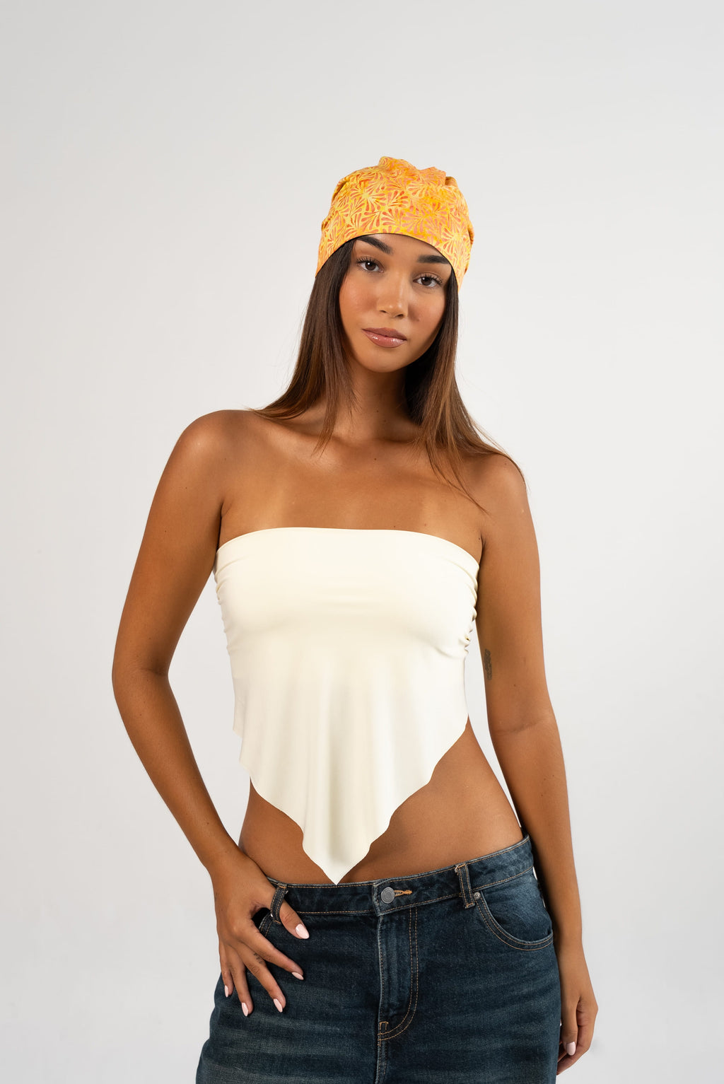 Top & bandana Crème