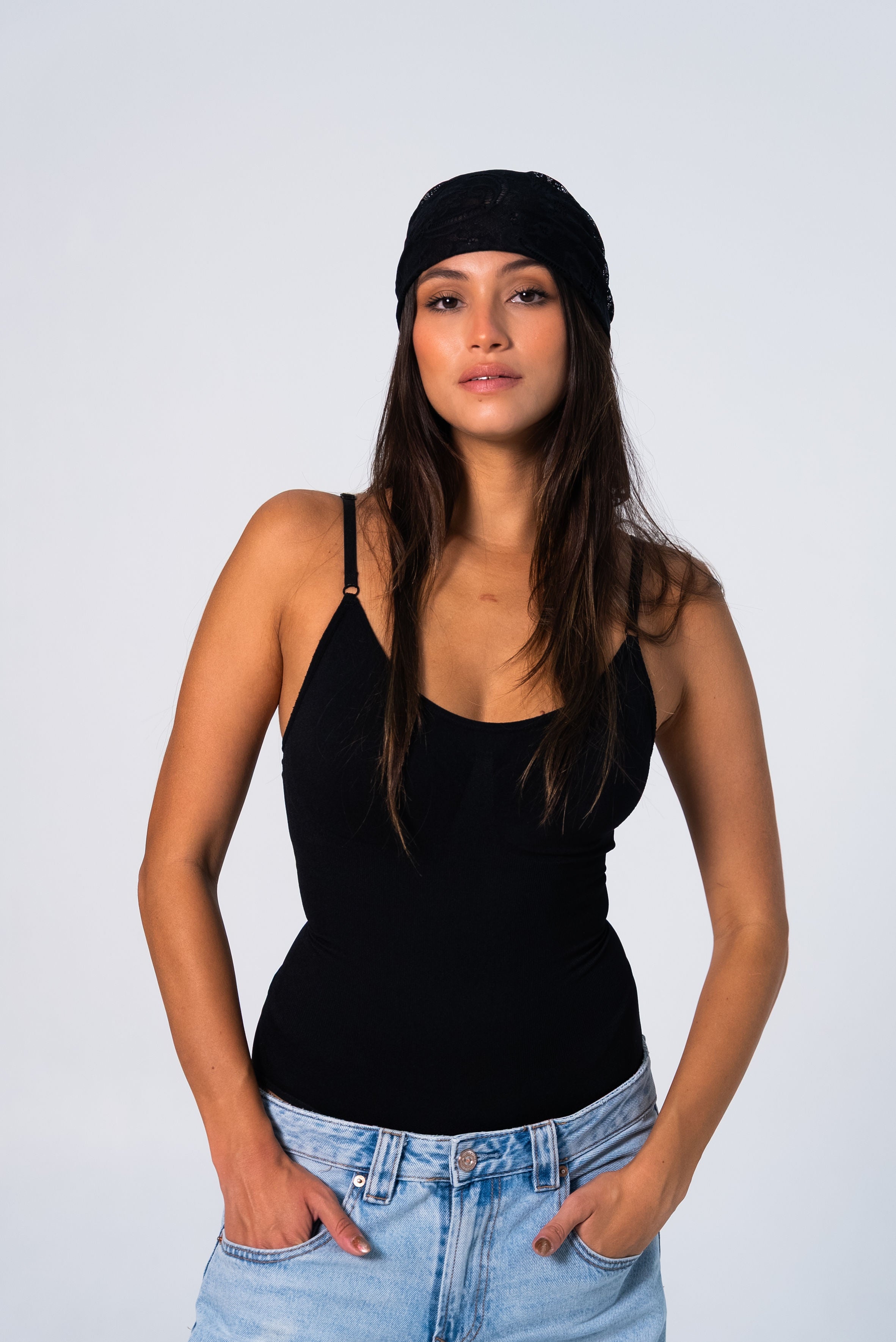 Top & bandana Noir